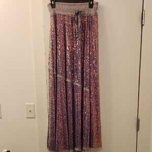 Free People Sequin Maxi Skirt XS NWT